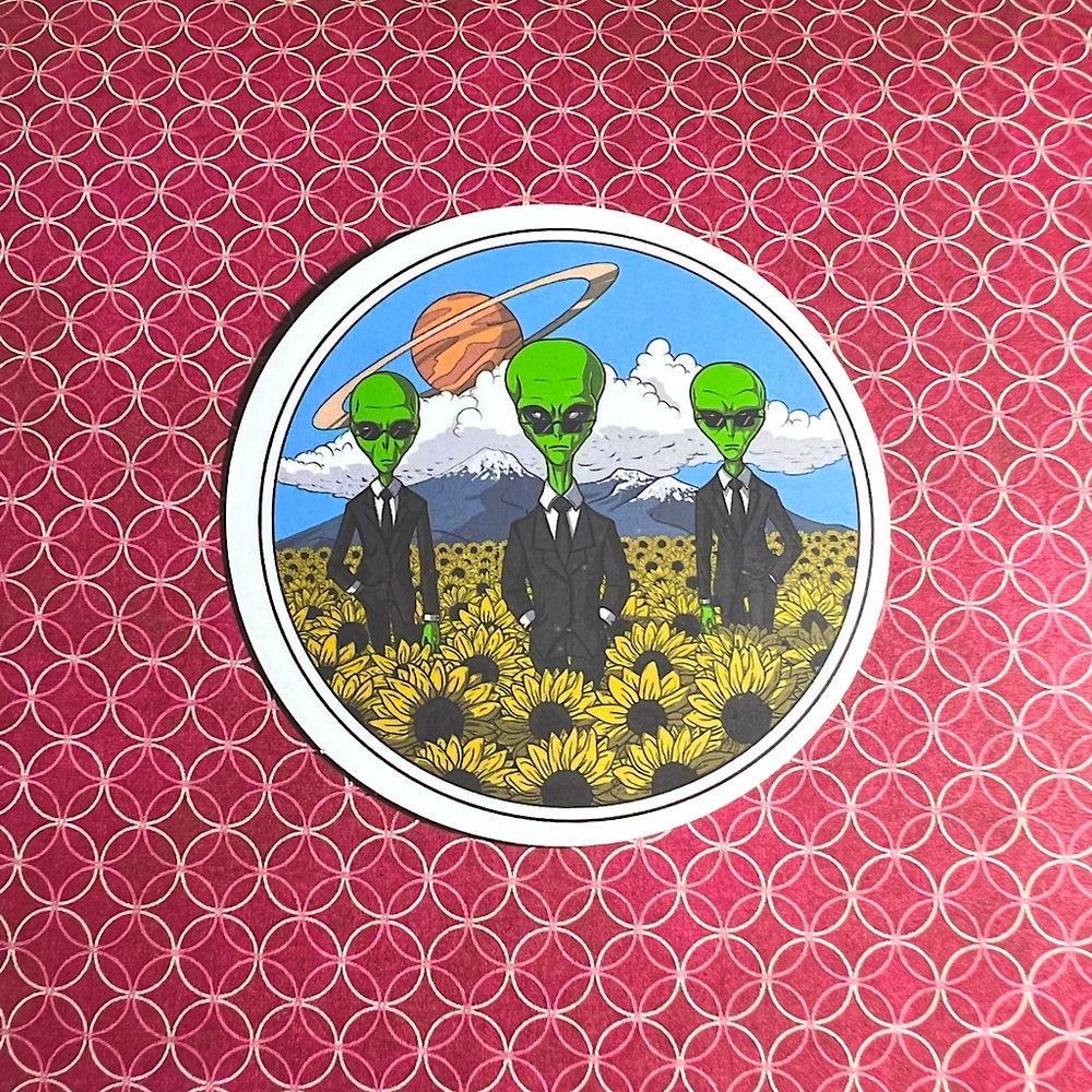 MIB Alien ET EBE Traveler Star Person Space People Single Decor Sticker